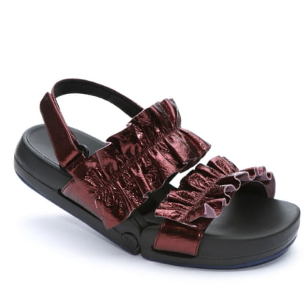 Figs By Figueroa Figulous Ruffle Sandal 5 Nwt